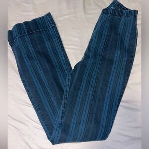 Metrostyle Blue Striped Women's Pants Flare XS